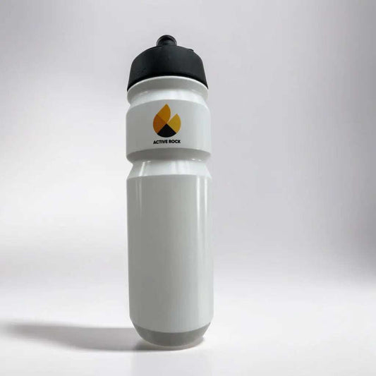 White Active Rock sports water bottle 75cl with spill-less cap and turn-around nozzle